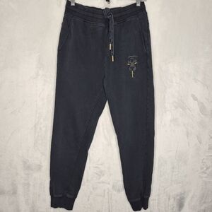 Mishka Embroidered Black Jogger Pants Size Large
